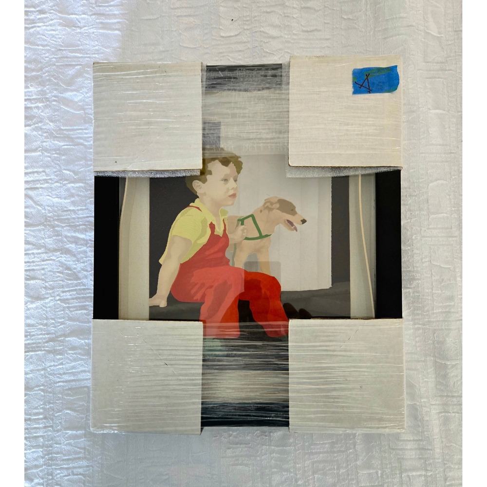 Vintage Framed‎ Art Print by Michael Wolk, "Boy in Red"